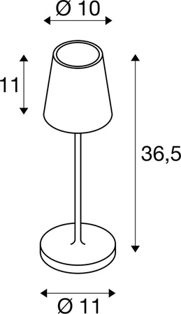 Przenośna lampa VINOLINA TWO 2200/2700/3000 K, TOUCH, biała (1007692) - SLV