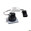 PATTA-F, lampa wpuszczana, LED, 3000K, kwadratowa, czarna matowa, 38°, z zasilaczem (114450) - SLV