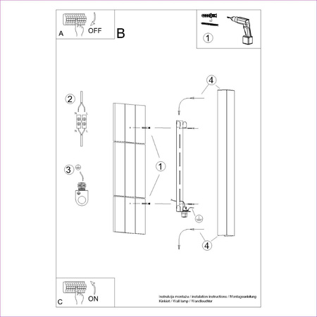 Kinkiet FREYA 60 ochra czerwona (TH.335) - Thoro Lighting