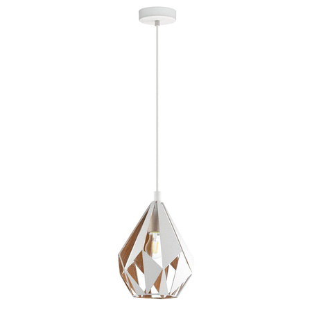 Lampa wisząca CARLTON 1 3xE27 biały/złoto (49932 - Eglo) - żyrandol
