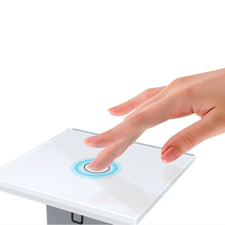 Ściemniacz dotykowy ze srebrnym szklanym panelem, sterowany pilotem (VL-C701DR-64) LIVOLO