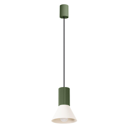 Lampa wisząca ESTRIA 1 beżowa/zielona oliwka (SL.1872) - Sollux Lighting