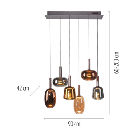 IRIDES LAMPA WISZĄCA MULTIKOLOR (2681-70) - Paul Neuhaus