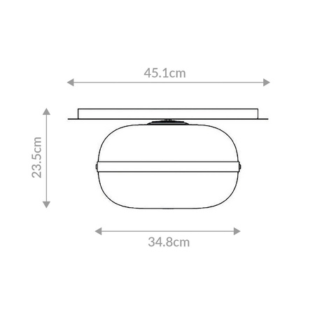 Średni plafon Nottingham - 1 źródło światła - Antyczny mosiądz (QN-NOTTINGHAM-F-M-AB) - Quintiesse