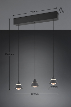 Lampa wisząca nad stół ROMEO (337010332) - Trio