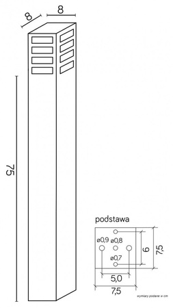 Słupek ogrodowy (RADO III 1 AL) - SU-MA