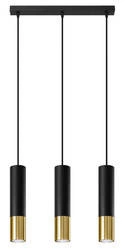 Lampa wisząca LOOPEZ 3L czarny/złoty (SL.0954) - Sollux