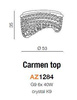Plafon CARMEN  AZ1284 (5102-6PX/TOP) Azzardo