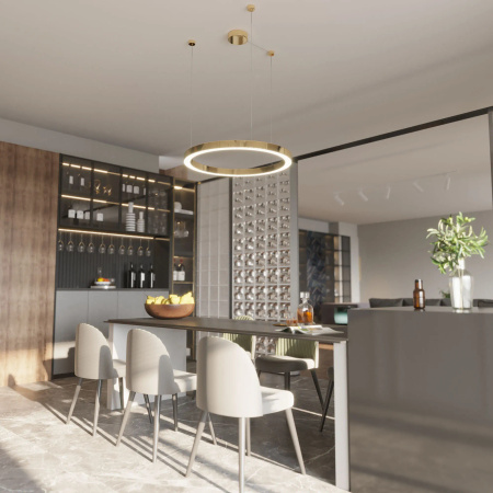 Żyrandol Aurum M Zmienna Barwa Światła LED złoty  (PL0116-90-CCT) - Yaskr