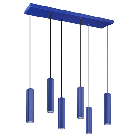 Lampa wisząca ze ściemniaczem Push Dimm/DALI2 IVAR 6L ultramaryna LED 3000K (TH.601) - Thoro Lighting