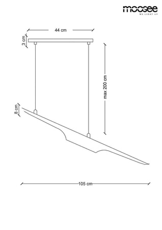 Lampa wisząca CONTEO czarna (MSE010100325) - Moosee