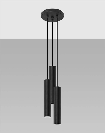 Lampa wisząca LAGOS 3P czarny (SL.1079) - Sollux