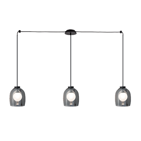 LINE LIGHT 3XG9 OPAL GLASS SANDY BLACK (22146 Zambelis) - Zambelis