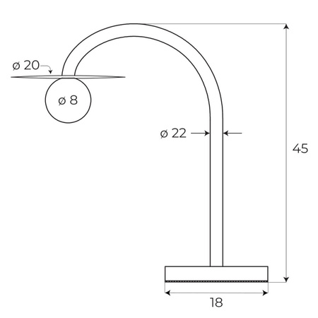 Lampa stołowa ENIGMA czerwona (T0060) - MAXLIGHT