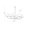 Żyrandol CHICAGO LINEN 6 PŁ (3999) - TK Lighting