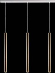 AKADI LAMPA WISZĄCA 3 PŁ. (white/gold) (8886) - Amplex