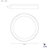 Plafon lub kinkiet INNER R Ø 80 cm, Kol. Czarny (0043.22.NE) - Vivida