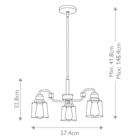 Żyrandol Aivian (KL-AIVIAN3-WBR) - Elstead Lighting