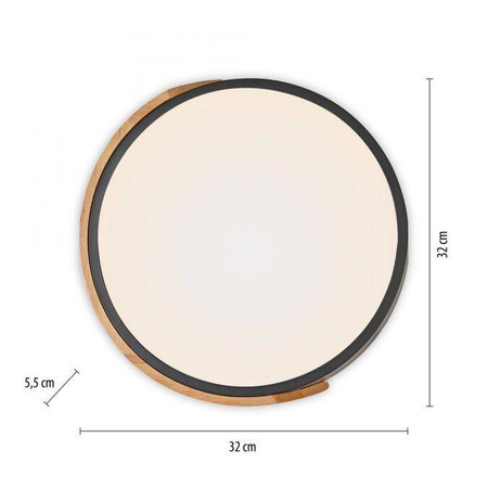 LAMPA SUFITOWA BILA BLACK (14288-18) - Paul Neuhaus