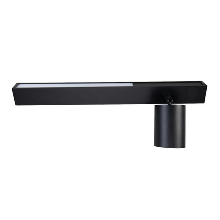 Kinkiet Magnet 9W+1xGU10 3000/4000K Czarny Prawy (ML1126) - Milagro
