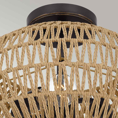 Półplafon Casablanca - 3 źródła światła - Palladiański brąz (QZ-CASABLANCA-3SF-PBZ) - Elstead Lighting