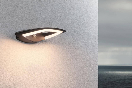 Oprawa elewacyjna AKENA LED PIR 11W 800lm 3000K IP44 230V antracyt aluminium (PL94838) - PAULMANN