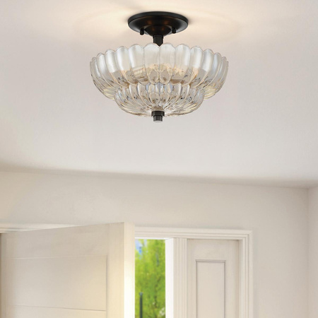 Półplafon Whitecap - 3 źródła światła - Kakaowy brąz (QZ-WHITECAP-SF-S) - Elstead Lighting