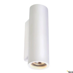 PLASTRA, lampa ścienna, QPAR51, okrągła, Tube, biały gips, maks. 70W (148060) - SLV
