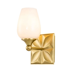 Kinkiet Epsilon - 1 źródło światła - Postarzany mosiądz (QN-EPSILON-1WB-AB-O) - Quintiesse