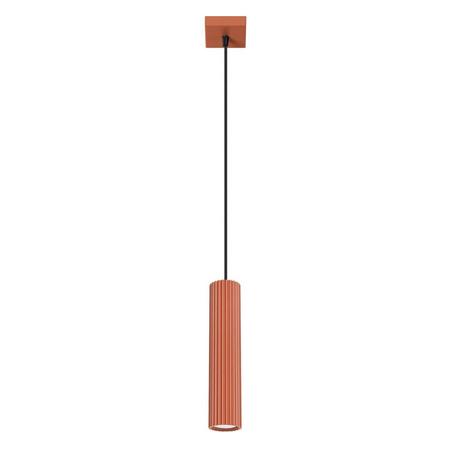 Lampa wisząca KARBON 1 ochra czerwona (SL.1630) - Sollux Lighting