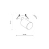 NEX BLACK 1XGU10 KINKIET PODTYNKOWY (10798) - TK Lighting