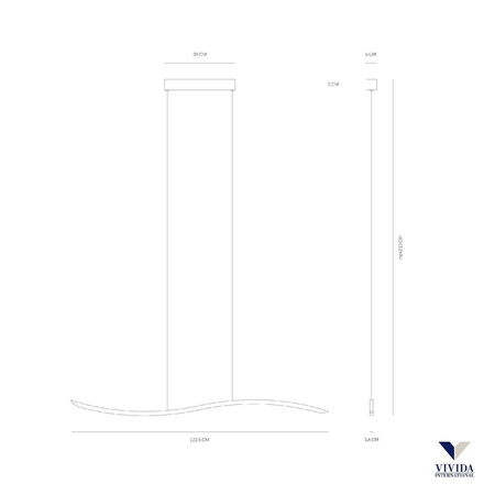 Lampa Wisząca LIL WAVE Kol. Biały 3000K (0040.30.WN) - Vivida