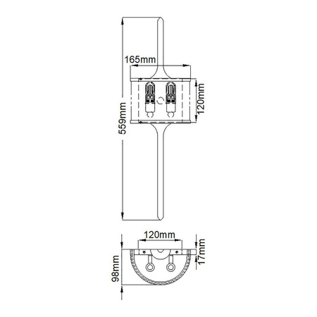 Kinkiet Mona (KL-MONA-S-NBR) - Elstead Lighting