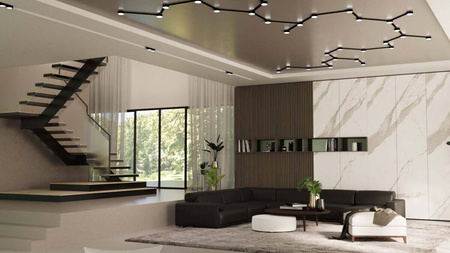 Lampa modułowa Drop Line 1 - Czarna (600 mm) (1014) - Brosline