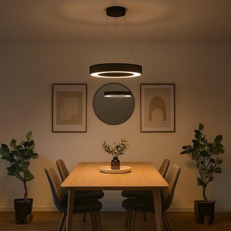 Lampa wisząca Union Czarny 40W LED 3000-4000-6000K (ML1866) - Milagro