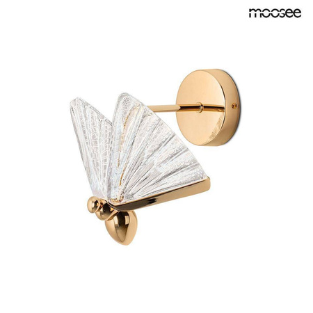 Lampa ścienna BUTTERFLY S złota (MSE010100323) - Moosee