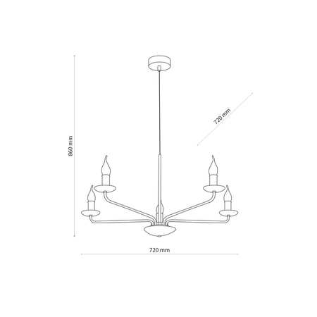 Lampa wisząca LIMAL 5 PŁ (4612) - TK Lighting