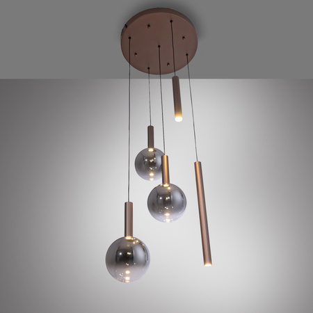 BOWL LAMPA WISZĄCA BRĄZOWA (2285-23) - Paul Neuhaus