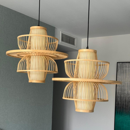 Ratanowa lampa wisząca Astra naturalna 1xE27 (LP-3110/1P NT) - Light Prestige