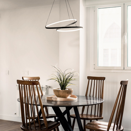 Lampa wisząca led 60w czarna DL-J06 + Pilot MONA - DomenoLED