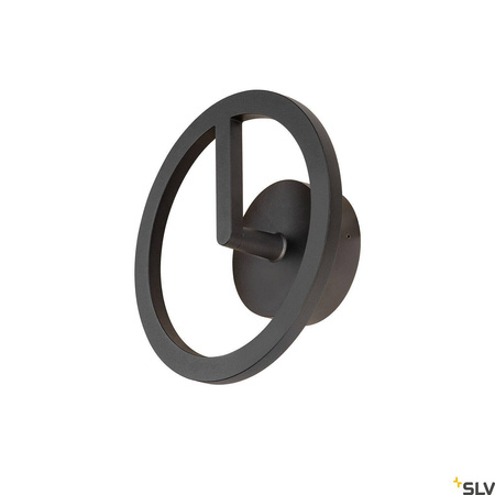 Kinkiet zewnętrzny Q-RING PHASE, IP65, czarna (1007918) - SLV