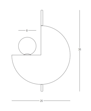 WALL LIGHT 1XG9 METAL OPAL TERACCOTTA (22204 Zambelis) - Zambelis
