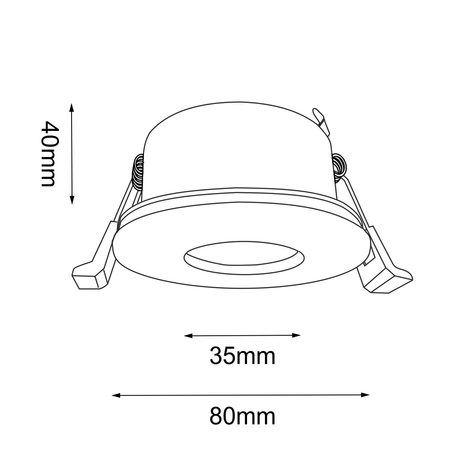 Lampa wpuszczana Chito - Czarna IP54   (3026) - Brosline