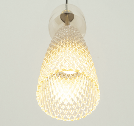 PENDANT LIGHT 3XE14 MAX 40W GLASS ANTIQUE BRASS (23010 Zambelis) - Zambelis