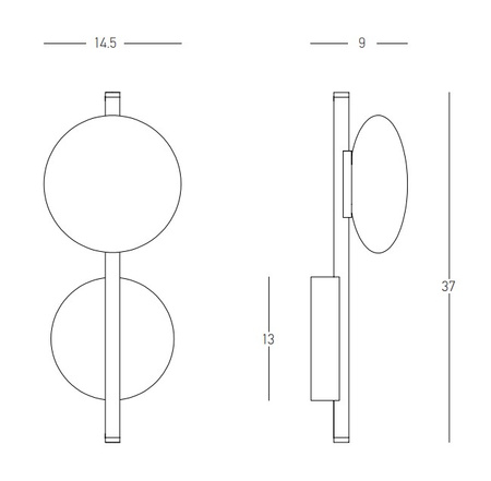 WALL LIGHT 7W METAL GLASS GOLD MATT (22061 Zambelis) - Zambelis