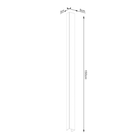 Kinkiet FREYA 150 ochra czerwona (TH.338) - Thoro Lighting
