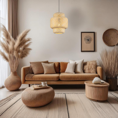 Lampa w stylu boho nad stół HESTIA 1xE27 (ML1808) - Milagro