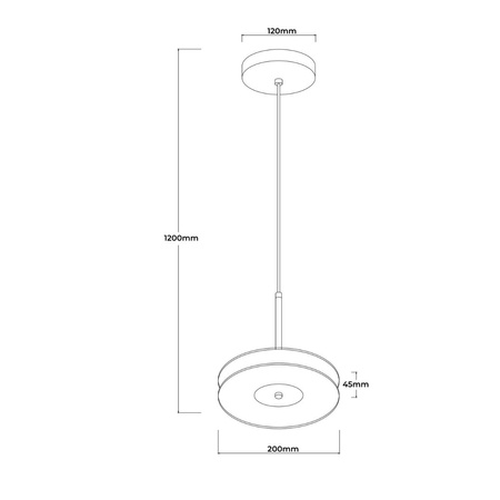 Szklana lampa wisząca Casy dymna LED CCT (LP-3176/1P S SM) - Light Prestige
