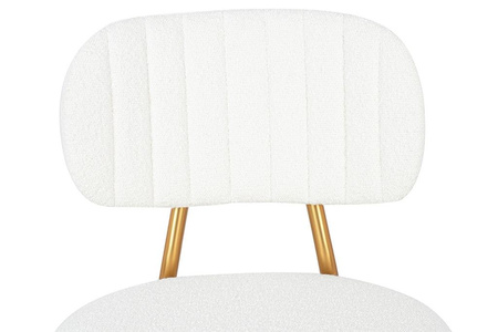 Krzesło barowe FABIOLA BOUCLE białe (KH1201100125) - King Home