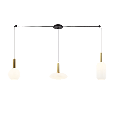 LINE 3XE27 METALGLASS SANDY BLACK GOLD MATT (22151 Zambelis) - Zambelis
